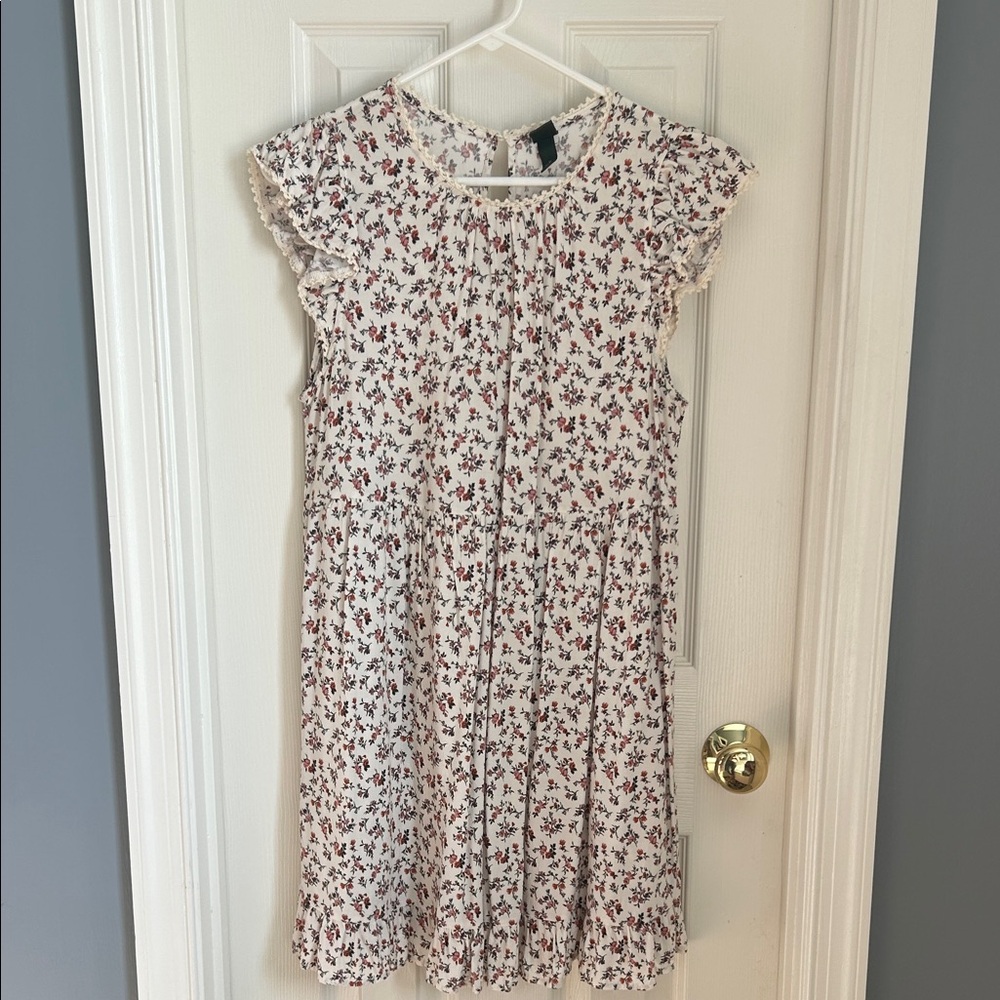 ⚜️ Wild Fable Cream and Red Floral Dress